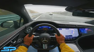 2023 MERCEDES-BENZ EQS 580 - AUTOBAHN POV Test Drive