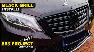 S65 AMG BLACK GRILL install on The CHEAPEST Mercedes 2015 S63 AMG in EU. S63 Project part 4.