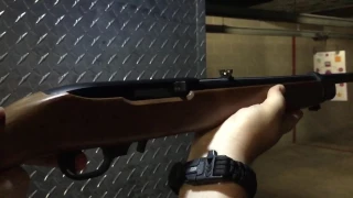 Ruger 10-22 close-up, Slow motion.