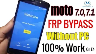 Motorola E4 FRP Bypass without PC