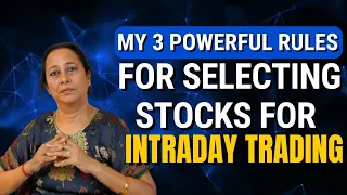 MY 3 POWERFUL RULES😎 FOR SELECTING STOCKS FOR INTRADAY #trading 💹 |#stockpro