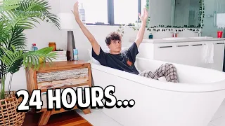 I Spent 24 HOURS in the BATH! 🤪(no 🚽 breaks)