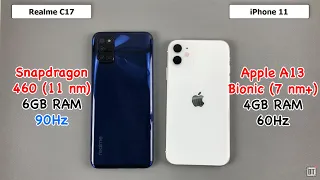 Realme C17 vs iPhone 11 Speed Test, Display Test, Camera Test