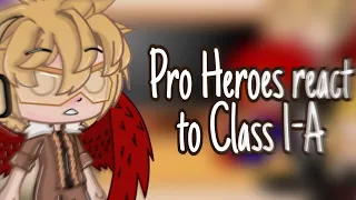 Pro heroes react to Class 1-A / My hero academia