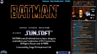 Batman прохождение [ hard ] | Игра (SEGA Genesis, Mega Drive) 1990 Стрим RUS