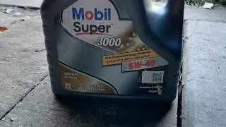 #замена масло в двигателе Mobil super 3000 5w40  на LADE VESTE