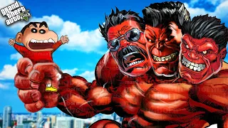 EVIL RED HULK TRY TO KILL FRANKLIN AND SHINCHAN IN GTA 5 | THUGBOI MAX