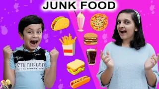 JUNK-FOOD-HERAUSFORDERUNG | Lieblingsessen mit Zahnstocher essen | Aayu und Pihu Zeigen