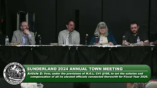 Sunderland Annual Town Meeting  -  April 26, 2024