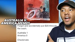 AMERICAN REACTS To Australia vs America meme