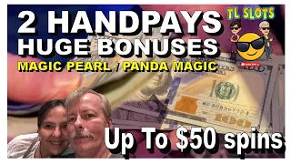 FOUR WINDS CASINO💲 HANDPAY* JACKPOT* Magic Pearl* Panda Magic*  #fourwindscasino #tlslots