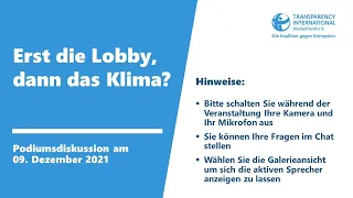 Klimakrise und Korruption: Erst die Lobby, dann das Klima?