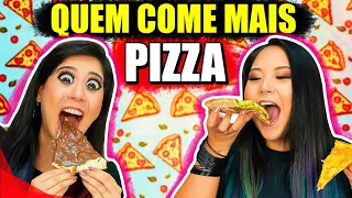 QUEM COME MAIS PIZZA GANHA - EATING CHALLENGE | Blog das irmãs