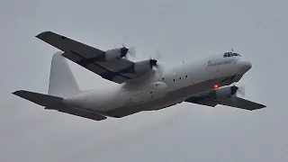 Lynden Air Cargo Lockheed L-100-30 [N401LC] Smokey Takeoff - Willow Run Airport