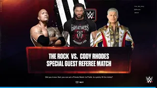 WWE The Rock vs Cody Rhodes With Special Guest Refree Roman Reigns in Japan 🗾
