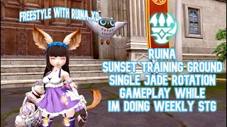 Ruina Sunset Training Ground Single Jade Gameplay Rotation While im Doing Weekly STG