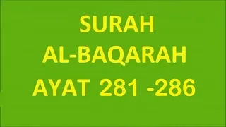 Al Baqarah Ayat 281-286 Hafalan Membaca Dan Mendengarkan