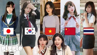 ASIAN SCHOOL UNIFORM COMPARISON🏫🏫 Japan, South Korea, Vietnam, Thailand, China