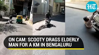 Bengaluru Shocker: Scooty hits elderly man, drags him for 1 km in broad daylight | Watch