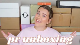 huge pr unboxing! *free makeup haul* 2023