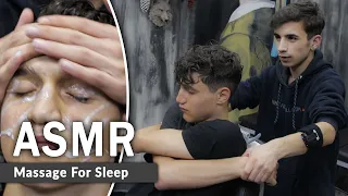 ASMR Young Barber Massage For Sleep Relief (asmr head massage)