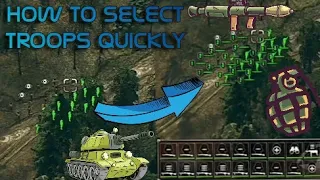 Sudden Strike 4 how to select troops quickly