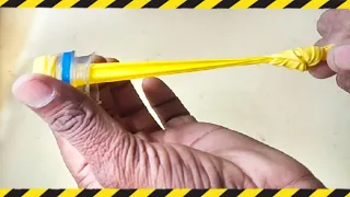 how to make Slingshot Using Balloon with Plastic Bottle | mastermind talent by