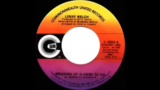 1970 HITS ARCHIVE: Breaking Up Is Hard To Do - Lenny Welch (mono 45)