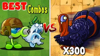 RANDOM 30 Combos Vs 300 Zombie Turkey - Who Will Win? PVZ2 Challenge!