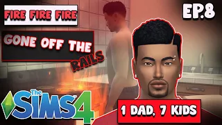 Sims 4 Single Dad Challenge 1 Dad 7 Kids Lets Play Help Please fire! Part 1