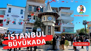 ISTANBUL TURKEY 2023 | PRINCES ISLANDS (BUYUKADA) & HEYBELIADA ISLANDS - WALKING TOUR 4K