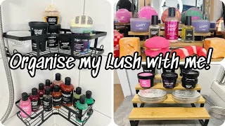 ORGANISE MY LUSH PRODUCTS WITH ME! | Some of my Lush collection!