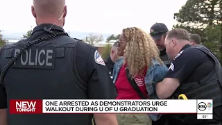 Protester arrested outside University of Utah commencement ceremonies