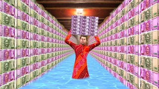 भूमिगत धन सुरंग पूल Underground Money Tunnel Pool Funny Hindi Comedy Video