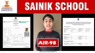 Sainik School Topper(1st Rank) | How to Crack Sainik School Exam 2024 | Strategy | AISSE