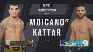 UFC 4 - Calvin Kattar vs Renato Moicano [full fight - no commentary]