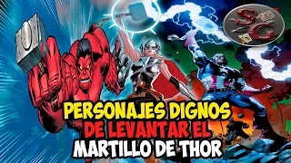 PERSONAJES que han LEVANTADO  el MARTILLO de THOR