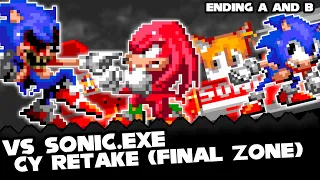 FNF | Vs Sonic.EXE: RETAKE Confronting Yourself (Final Zone) | Ending A, B + GameOver | Mods/Hard |