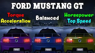 Torque vs Balanced vs Horsepower - Ford Mustang GT Tuning  - Need for Speed Carbon