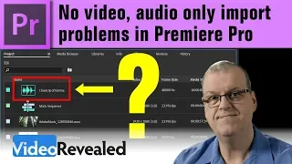 No video, audio only import problems in Premiere Pro