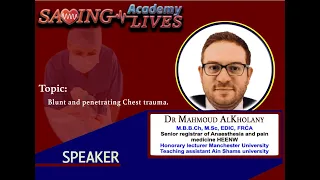 Management of Chest trauma with a focus on rib fractures, Dr Mahmoud AlKholany