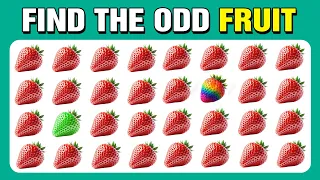 Find the ODD One Out - Fruit Edition 🍎🥑 Easy, Medium, Hard - 60 Ultimate Levels | Lion Quiz