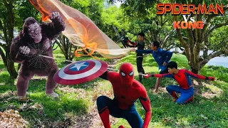 Spider-Man Teamed Up With Brave Hunters To Capture The Horned Monster And The King Kong Monster