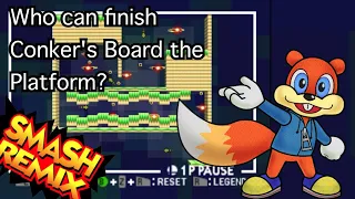 Who can finish Conker's Board the Platform?|Smash Remix|