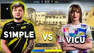 s1mple vs. Na'Vi Female Awper! (1v1)