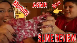 ASMR Slime Review, Mommy and Son! - Slime Obsidian VS Dope Slimes 😍✨