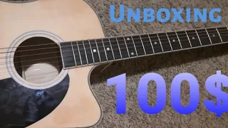 Best choice products 41in full size acoustic eletric guitar unboxing 100$