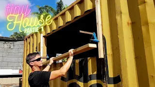 TINY HOUSE container - Partie 1 : CADRE  POUR LES FENETRES -  Ossature bois