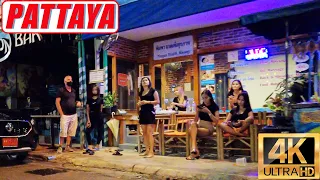 [4K] Pattaya Walk, Soi Buakhao, Soi Lengkee, Soi Diana, Beach Road, Pattaya Tai, Soi 10