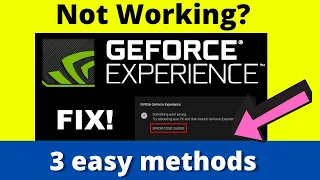 Geforce experience error 0x0003 Windows 10-11 | Fix Geforce Experience not working/ opening/ loading
